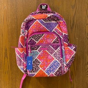 NWT Vera Bradley Deluxe Campus Backpack in Modern Medley print